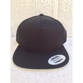 Yupoong NWT Original Yupoong Classic Snapback Baseball Hat Adjustable Black Blank Cap