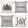 Christmas Pillow Covers 20x20 Set of 4 Christmas Pillows Farmhouse