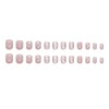 Clataly 24 Pcs Cute Butterfly Fake Nails White Flower False