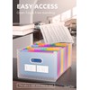 ThinkTex 26 Pockets Expanding File Folder, Upright & Open Top,