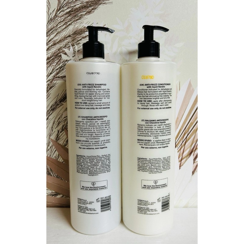Harbor ~ Keratin Anti-Frizz Shampoo & Conditioner 33.8 fl oz