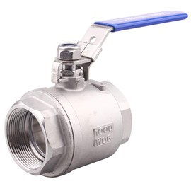 DERNORD Stainless Steel 304 Ball Valve, 2-Piece Full Port Heavy Duty for WOG with Locking Device (2" NPT)