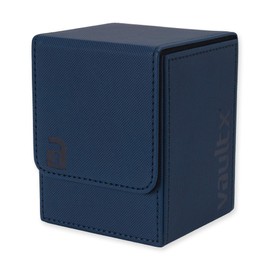 Vault X Premium Exo-Tec Deck Box - Large Size for 80+ Sleeved Cards - PVC Free Card Holder for TCG (Blue)