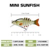 TRUSCEND Fishing Lures for Bass Trout Crappie, Multi Jointed Swimbait