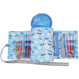 WAZAIGUR Crochet Kits for Adults, Crochet Kit for Beginners, Detachable Portable Travel Crochet Kits with Yarn Includes 13 Size Ergonomic Crochet Hooks 2-10mm & 12 Size Lace Steel Needles 0.6-1.9 mm