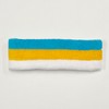 COUVER Triple de Color Blanco Rayas Sport Jefe Sweatband (1