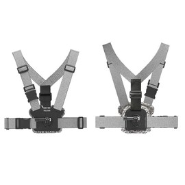 TELESIN° Chest Strap Mount, Front & Back Video Angle Harness Wearing Belt Mount for GoPro Max Hero 13 12 11 10 9 8 7 6 5 Black Session, Insta360 One R One X2, DJI Osmo Action 2 Camera Accessories