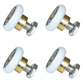 ciciment 4 Pack Shower Door Rollers Runners Wheels - Replacement Sliding Door Rollers for Bathroom Glass Shower Doors (19mm)