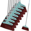 Lasnten 8 Pcs Heavy Duty Broom Commercial Set 49" Stainless Steel Detachable Handle Indoor and Outdoor Floor Brooms for Home, Garage, Kitchen, Office, Patio Cleaning, Warehouse