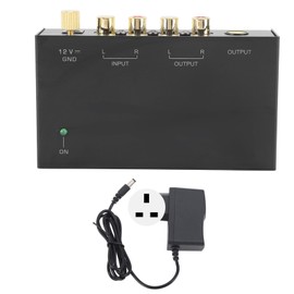 Phono Preamplifier AC Metal 100‑240V Sound Record Player Preamplifier for Turntables Vinyl Record Players UK Plug