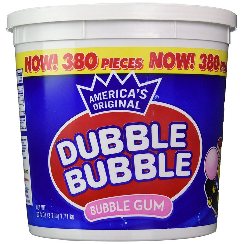 Dubble Bubble Tub, Original Flavor, 380-Count, 60.3 Oz(3.7 lb)