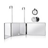 HIEEY 3 Way Mirror for Hair Cutting with LED,360 Trifold