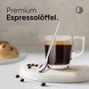 JODORA Design Espresso Spoon, Matte Silver, Set of 6 Espresso