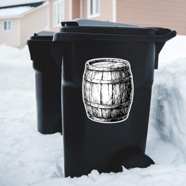 Extra Large 460mm 'Wooden Barrel' Permanent Sticker Decal for Cars/Windows/Bins/Walls (DW00135499)