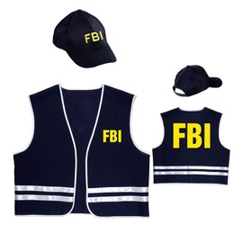 Widmann 58958 FBI Costume Vest and Hat Medium/Large