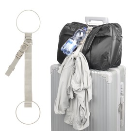 Linpr 2-in-1 Luggage Straps for Suitcases with Jacket Gripper, Stretchable Luggage Connector Blet for Add a Bag, Travel Accessories to Connect Two Suitcases, Easily Carry Your Extra Bags (Grey)