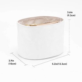 Jisinlov Bag Organizer Insert,Purse Inner Suitable for Tory Burch T MONOGRAM Mini Bucket Bag, Waterproof Dupont Paper Surface and Satin Linning(Waterproof-Mini)