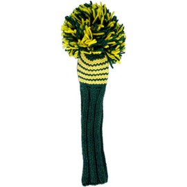 Jan Craig Headcover Handmade Headcover Headcover for #5 Fairway Kelly/Yellow(Masters) 2017JCKY5 Size: 14 inches total length (excluding POM), 5" wide POM (width)