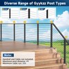 Gyykzz 36" Black Cable Railing Post, Fixed Top Level Drilled