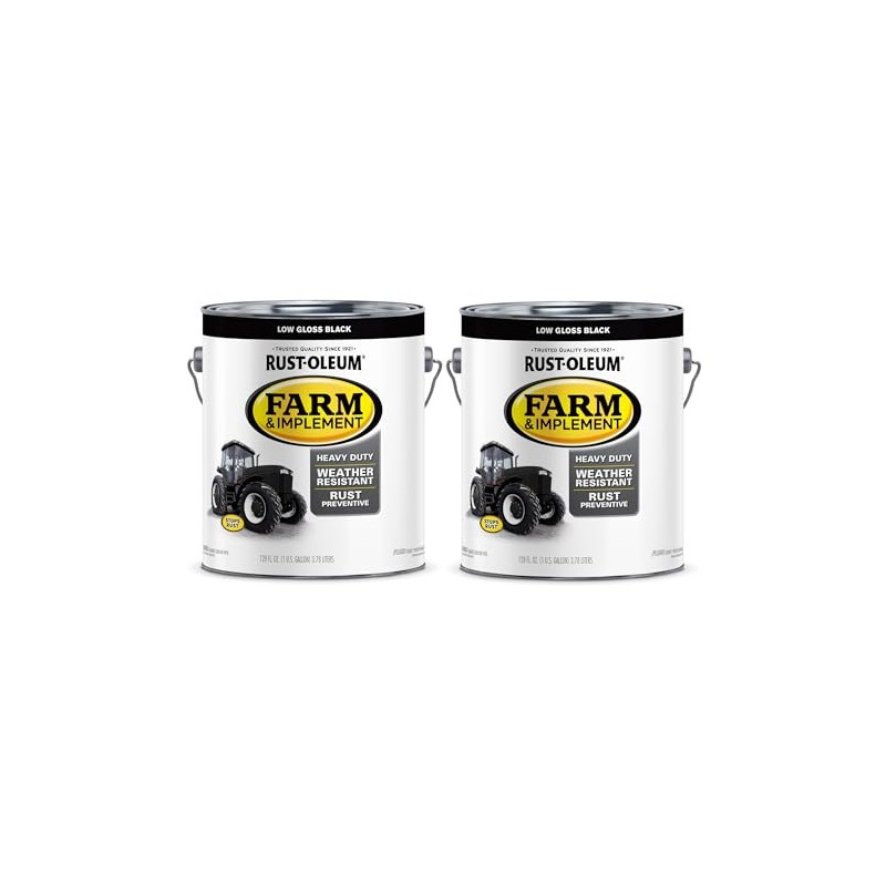 Rust-Oleum 280168-2PK Farm & Implement Enamel Paint, Gallon, Low Gloss
