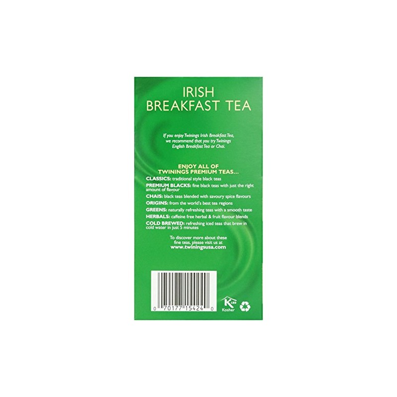 Twinings, Irish Breakfast Tea, Tea Bags, 20 ct