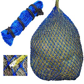 T TEKE 2pcs Ultra Slow Hay Feeder hay nets, 39" Length with 1"±1/4“ Feeding Holes, Horse Supplies Hay Bags for Horses, Goats, with an Extra spared Cord