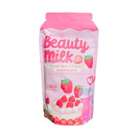 Dear Face Beauty Milk Japanese Collagen STRAWBERRY Drink - 50,000mg Hydrolyzed Collagen, 6.3 Ounce (Pack of 1)
