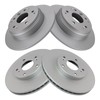 TRQ Front and Rear Brake Rotors Set Premium G-Coated Compatible