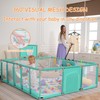 Baby playpen, 79"x71"Baby Playpen with Mat Indoor＆Outdoor Playpen for Babies
