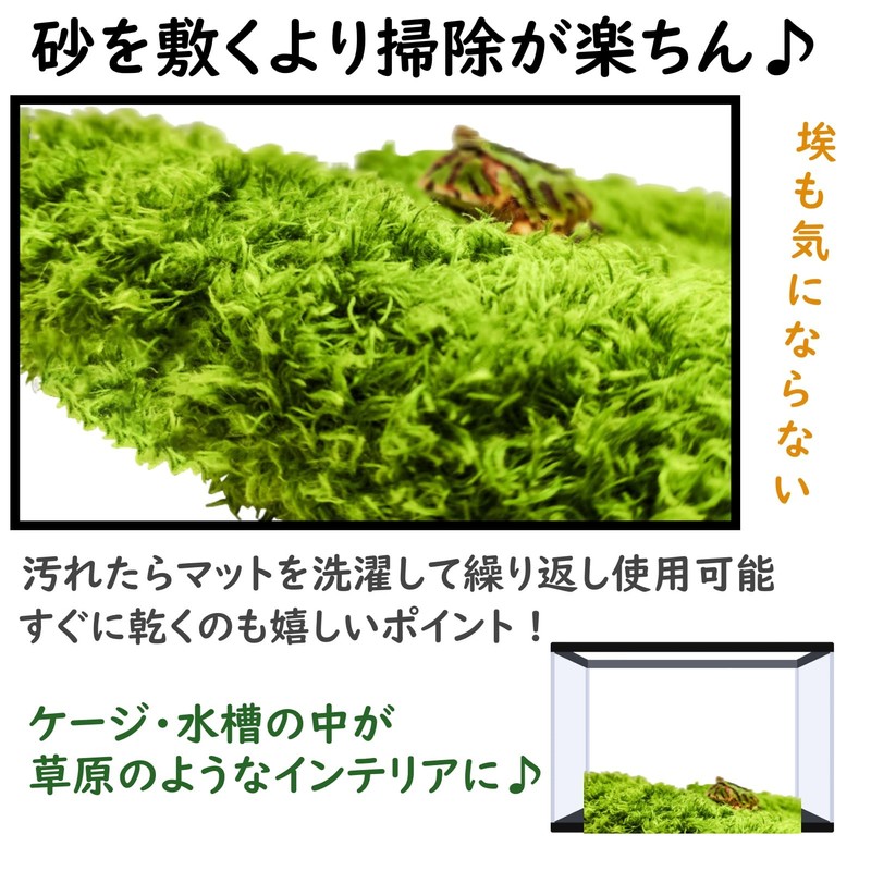 Active Island Reptile Flooring Mat Thermal Moisturizing Sheet Breeding Green