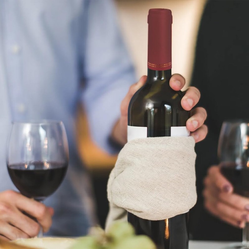 Yardwe 200Pcs Red Wine Bottle Shrink Wrap Seals 1.26 Inch