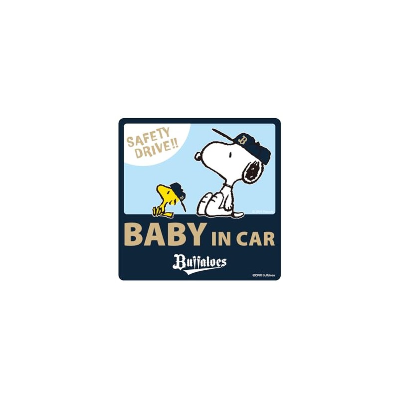 Snoopy Collaboration Sign Magnet BABY IN CAR ORIX BUFFALOS