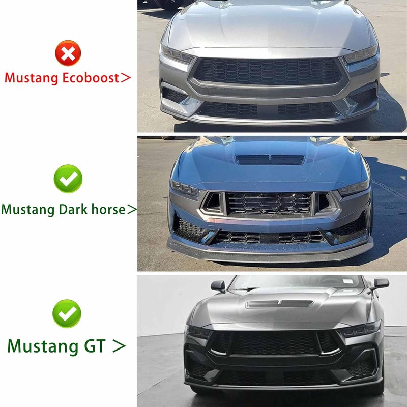 PFRREOR Hood Scoop Vent Cover for Ford Mustang S650/GT/Darkhorse 2024-2026