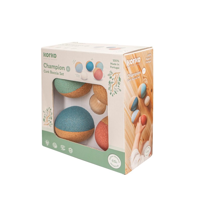 Korko Boccia Set Super Champions - Natural Outdoor Fun with