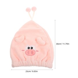 VICASKY Cute Cartoon Hair Drying Towel Cap for Women Girls Absorbent Coral Fleece Shower Cap Quick Drying Hair Wrap Lightweight Comfortable Design for Daily Use