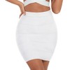 HLBandage Solid High Waist Mini Bandage Pencil Skirt (M, White)