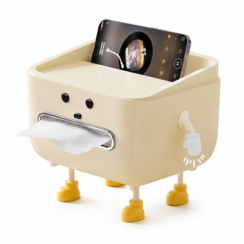 Desktop Organizer with Tissue Storage for School & Home –