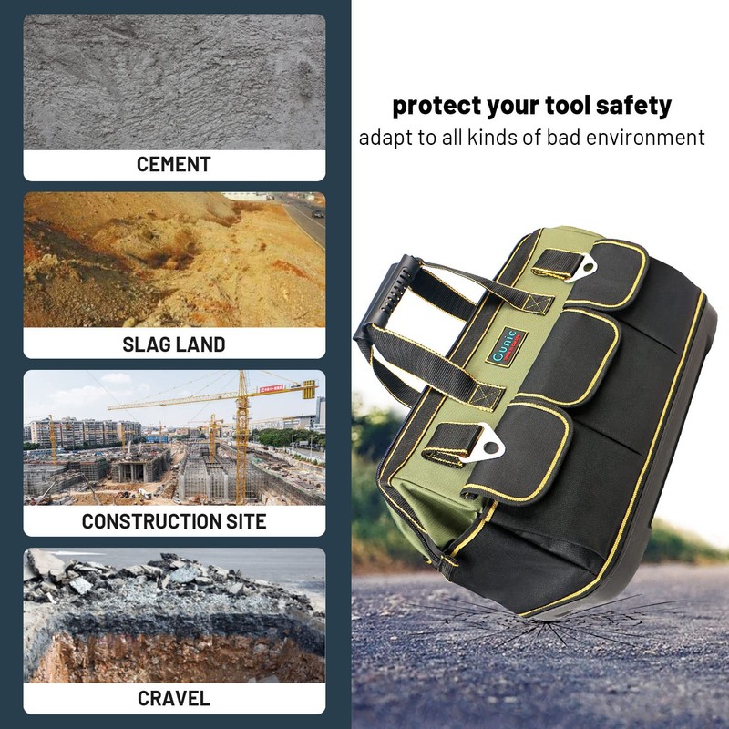 Tool Bag, Ounic 17 Inch Large Tool Bag Heavy Duty