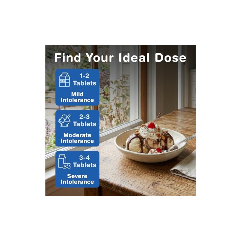 Nutrivo Lactase Tablets | High Strength Lactose Intolerance Tablets 12,500