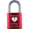 ♥ Love Goals Engraved Love Padlock with Engraving | Individual