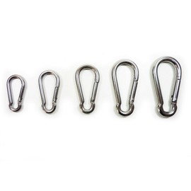 Stainless Steel Carabiner Set: 10mm, 11mm, 12mm (3 Sizes) 11mm 5ea