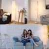 Modern Floor Lamp, Dimmable 3 Levels Brightness Paper Tall Lamp