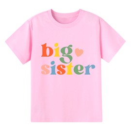 Geoyune Toddler Girls I'm Going to Be a Big Sister Shirts for Pregnancy Announcement Baby Girls Big Sister T-Shirt 6 Years