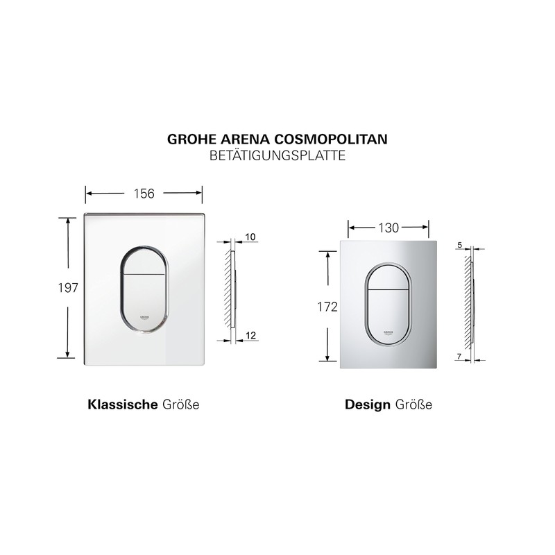 GROHE 38858SH0 | Arena Cosmopolitan WC Wall Plate