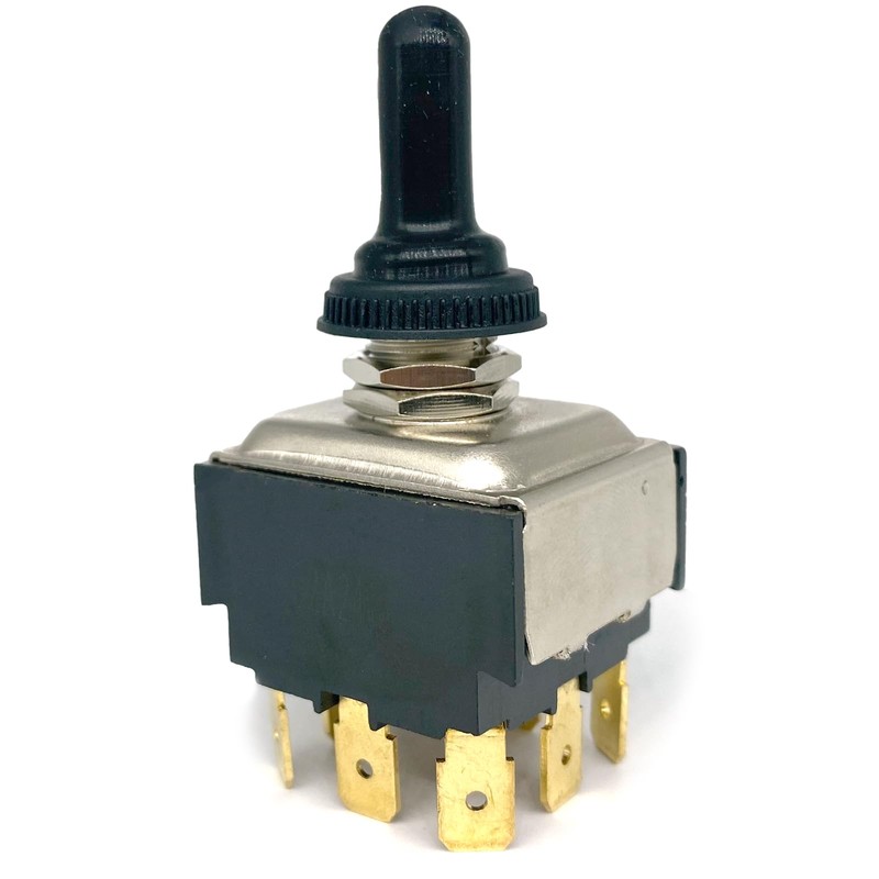 HY29K Toggle Switch 9-Pin 125-277V 24/15A ON-Off-ON with Silicone Protective