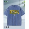 Mens Oversized Summer Washed Tee 100% Cotton 5 Colors Chicago