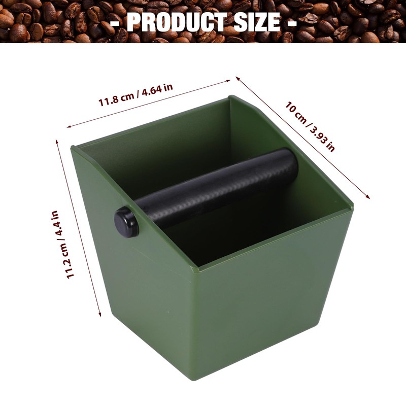 Weskjer Coffee Knock Box Small,Coffee Grounds Knock Box with Removable