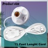  15ft Light Bulb Socket with Cord,E26/ E27 Lamp Base