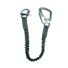 SM SunniMix Fall Protection Lanyard Elastic Bungee Multi Use, Climbing Lanyard Helo Lanyard for Roofing, Outdoor, Construction, Black