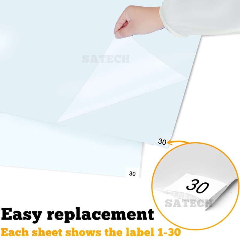 SATECH Sticky/Tacky/Adhesive Heavy Duty Mat 13" x 17" with Non-Slip